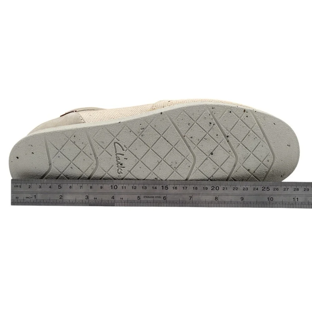 Clarks Mens ShacreLite Moccasin Slip On Casual‎ Shoes Size 11 Ivory Combination